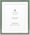 Isaac Jacobs 10x12 (Matted 8x10) Rosemary Green Enamel Picture Frame with Silver Metal Edge and Easel, Tabletop Display, Wall Décor, Photo Gallery, (10x12 (Matted 8x10), Rosemary Green with Silver)