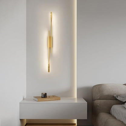 Modern Corner LED Wall Lamp Minimalist Indoor Light Long Strip Linear Light Hardwired Hallway Wall Sconce Dimmable Lighting Fixture for Bedroom Kitchen Island Bar Living Room Bathroom