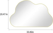 POZINO Gold Irregular Mirror, 33.5