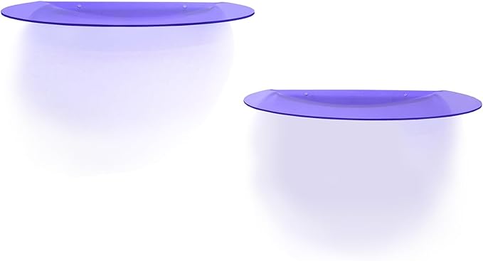 SetGame 2-Pack Acrylic Small Wall Shelves Wall Decor Wall Mounted, 12