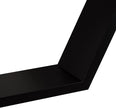 AHDECOR Wall Mounted Hexagon Floating Shelves, Wooden Wall Organizer Hanging Shelf for Home Decor, Set of 3, Black