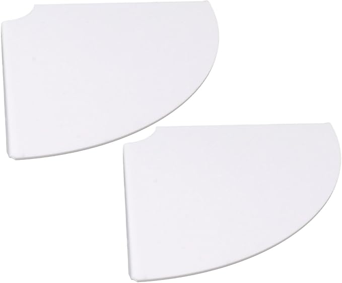 Yosoo Health Gear Acrylic Wall Mount Floating Corner Shelves 2pcs Quarter Round Shower Shelf, Sturdy Wall Storage Display Organizer for Bathroom Kitchen Bedroom Living Room 1.2 x 8.3 x 8.3in (White)