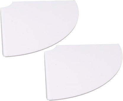 Yosoo Health Gear Acrylic Wall Mount Floating Corner Shelves 2pcs Quarter Round Shower Shelf, Sturdy Wall Storage Display Organizer for Bathroom Kitchen Bedroom Living Room 1.2 x 8.3 x 8.3in (White)