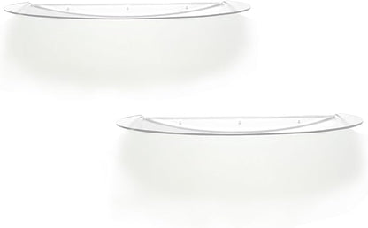 SetGame 2-Pack 24 Inch Acrylic Wall Shelves Wall Decor Wall Mounted, Floating Bookshelves Wall Ledge Shelf, Acrylic Shelves for for Action Figures Display, Room Décor, Space Saving, Items Organizer