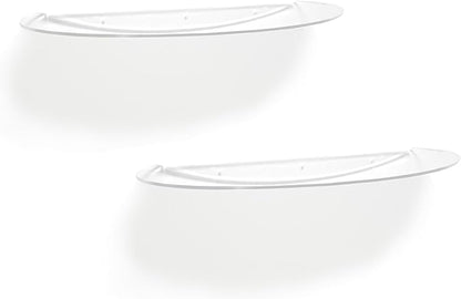 SetGame 2-Pack 24 Inch Acrylic Wall Shelves Wall Decor Wall Mounted, Floating Bookshelves Wall Ledge Shelf, Acrylic Shelves for for Action Figures Display, Room Décor, Space Saving, Items Organizer