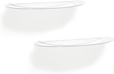 SetGame 2-Pack 24 Inch Acrylic Wall Shelves Wall Decor Wall Mounted, Floating Bookshelves Wall Ledge Shelf, Acrylic Shelves for for Action Figures Display, Room Décor, Space Saving, Items Organizer
