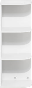 Furinno PASIR Book Shelf, 3-Tier Corner Bookshelf, Open Shelves Bookcase 9.3 x 12 x 31.5, for Living Room, Bedroom, Home Office, White