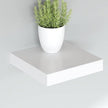 White Honeycomb Floating Wall Shelf Set of 2, Modern Minimalist MDF and Metal Shelves with Invisible Mounting, Durable Storage Solution for Home Decor and Display