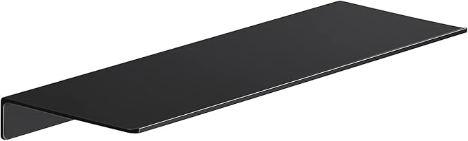 Danpoo Metal Wall Shelf, Black Floating Shelf, Small Bathroom Shelf, 16