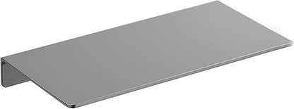 Danpoo Small Floating Shelf for Wall Storage, Mini Display Shelf for Collectibles, Metal Wall Shelf for Bathroom/Living Room/Kitchen/Bedroom(Grey, 8")