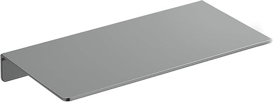 Danpoo Small Floating Shelf for Wall Storage, Mini Display Shelf for Collectibles, Metal Wall Shelf for Bathroom/Living Room/Kitchen/Bedroom(Grey, 8")