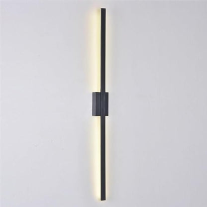 Black Linear Wall Sconce Minimalist Hardwired Indoor Wall Light Fixture for Hallway Living Room Bedroom Modern Decorative Lighting(Black,80cm)