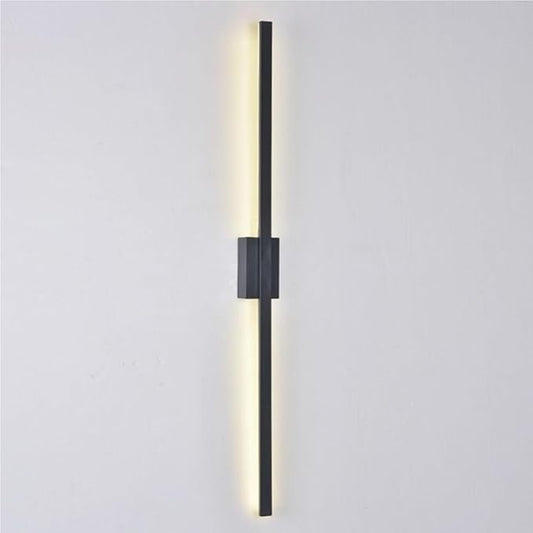 Black Linear Wall Sconce Minimalist Hardwired Indoor Wall Light Fixture for Hallway Living Room Bedroom Modern Decorative Lighting(Black,80cm)