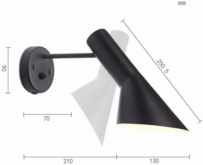 Wall Sconces AJ Wall Light fixtures Minimalist Nordic Modern Black 1 Light Wall Lamp Adjustable Angle Head Wall Mounted Light Lamp Fixtures for Living Room Barn Aisle Corridor Porch Bar