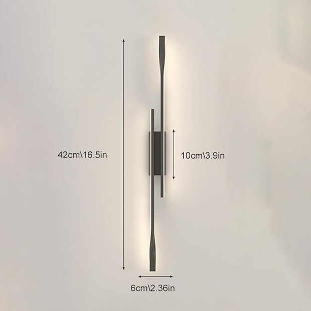 Modern Corner LED Wall Lamp Minimalist Indoor Light Long Strip Linear Light Hardwired Hallway Wall Sconce Dimmable Lighting Fixture for Bedroom Kitchen Island Bar Living Room Bathroom