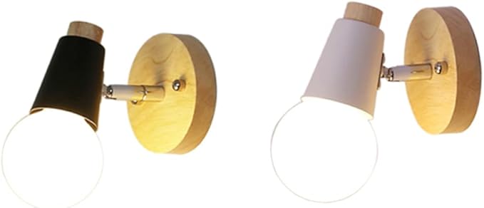 Minimalist Black Light Wall Light Fixture E27 Socket Wall Sconce Loft Lighting for Headboard Bathroom Decor