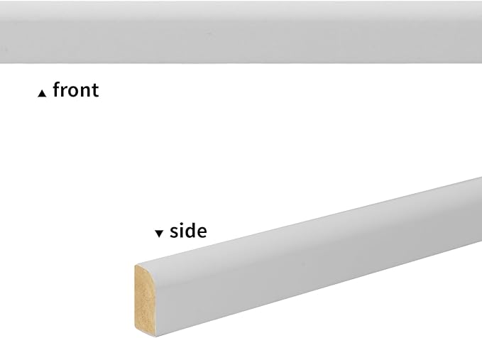 Art3d 4-Pack Wall Molding Trim, 8 ft Each, MDF Wainscoting Panels, Paintable & Warp-Resistant, Easy Adhesive Installation for Living Room, Bedroom & Office Déco- Total Length 32 ft (White 2)
