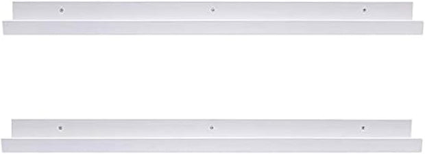 AZSKY 36 Inch Picture Ledge Shelf Floating Shelves Wall Mounted Set of 2 White
