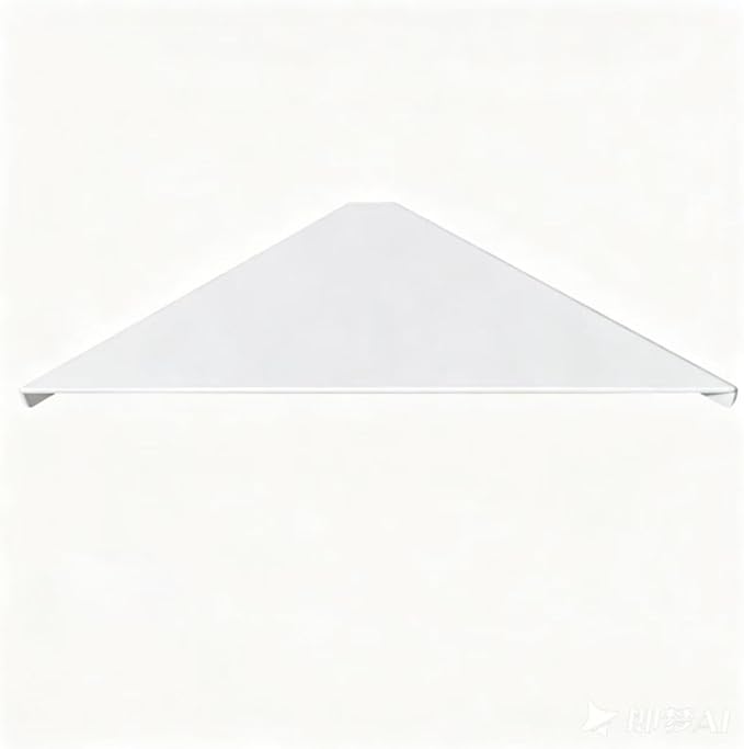 3.0mm Aluminum Alloy Corner Shelf Wall Mounted, for Bathrooms,Offices, Bedrooms,Kitchens,Dorm Rooms and Living Rooms (White, 11.3 inch White Corner Shelf)