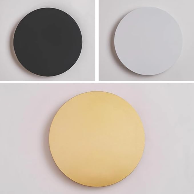 White Modern Wall Sconce Round Disc Sconces Wall Lighting Metal Circular Stairwell Lighting 3000K Warm LED Wall Lights for Living Room Bedroom Stairway - 16