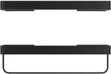 VOLPONE Bathroom Shelves Wall Mounted Glass Shelf for Floating Shelf Tempered Glass Shelves 2 Tier Bathroom Wall Organizer(Black)