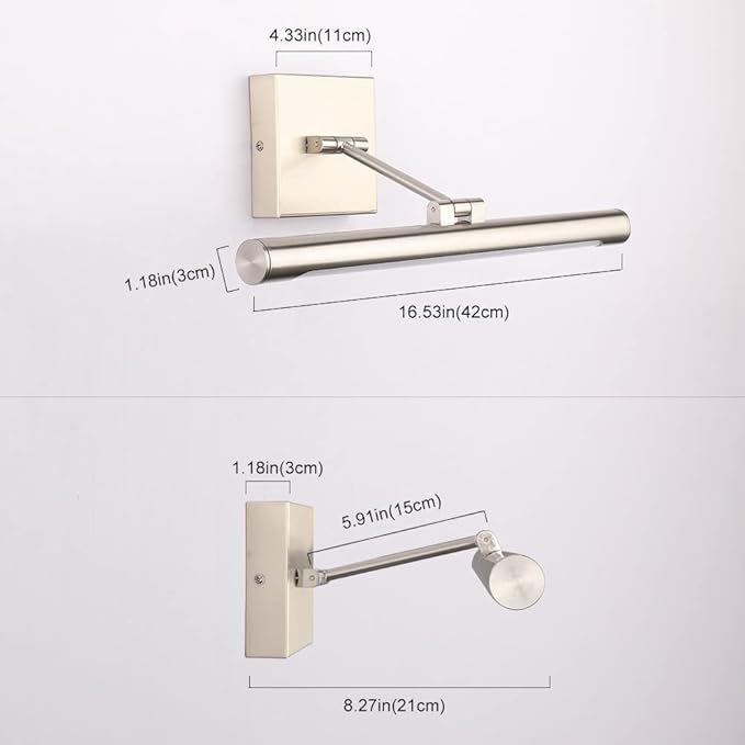 Joosenhouse LED Picture Lights Hardwired Dimmable 16.53