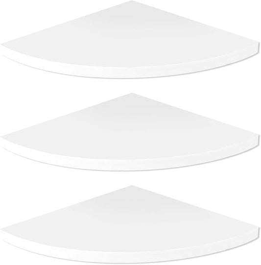 3Pcs Corner Mounting Shelf 20cm Wall Mounted Space Saving Wall Corner Shelf Easy to Install Corner Floating Shelves Minimalist Corner Wall Shelf for Bedroom Living Room Bathroom ZHAZHAMO