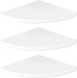 3Pcs Corner Mounting Shelf 20cm Wall Mounted Space Saving Wall Corner Shelf Easy to Install Corner Floating Shelves Minimalist Corner Wall Shelf for Bedroom Living Room Bathroom ZHAZHAMO