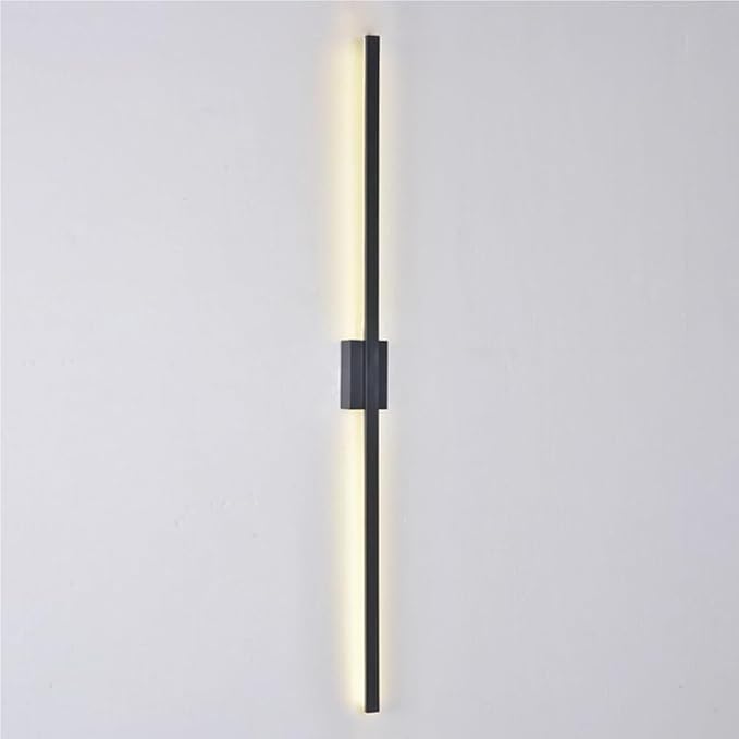 Black Linear Wall Sconce Minimalist Hardwired Indoor Wall Light Fixture for Hallway Living Room Bedroom Modern Decorative Lighting(Black,100cm)