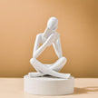 Style-B White, Creative Abstract Thinker Bookend for Home Aesthetic, Study, and Wine Cabinet – Stylish Shelf Decor Accent and Thoughtful Gift for Living Room, Bar, or Coffee Shop