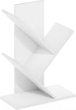 Furinno Tree Book Shelf, 3-Tier Bookshelf, Tree Bookcase for Room Decor, 8.4 x 15.7 x 21.3, for Living Room, Bedroom, Home Office, White
