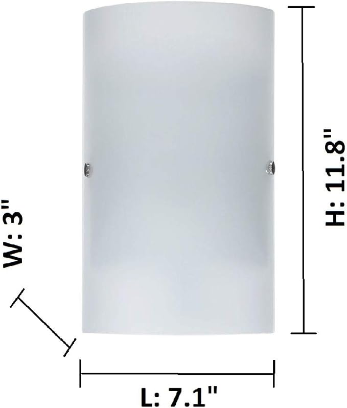 EGLO Troy 1-Light Wall Sconce Bathroom Modern Dimmable LED Mirror Vanity Light Fixture, Milk Clear