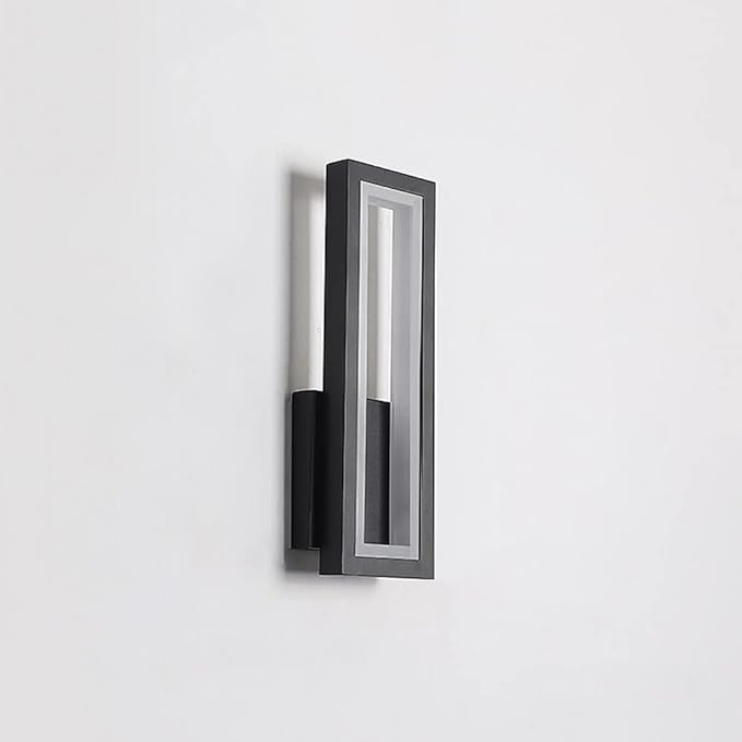 LED Wall Light Modern Metal Wall Sconce Lighting 16W Bedside Wall Lamp, Nordic Rectangle Wall Sconces Indoor Wall Wash Lights for Living Room Bedroom Bedside Hallway