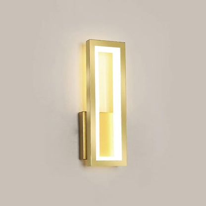 LED Wall Light Modern Metal Wall Sconce Lighting 16W Bedside Wall Lamp, Nordic Rectangle Wall Sconces Indoor Wall Wash Lights for Living Room Bedroom Bedside Hallway
