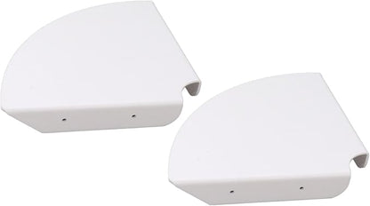 Yosoo Health Gear Acrylic Wall Mount Floating Corner Shelves 2pcs Quarter Round Shower Shelf, Sturdy Wall Storage Display Organizer for Bathroom Kitchen Bedroom Living Room 1.2 x 8.3 x 8.3in (White)