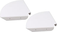 Yosoo Health Gear Acrylic Wall Mount Floating Corner Shelves 2pcs Quarter Round Shower Shelf, Sturdy Wall Storage Display Organizer for Bathroom Kitchen Bedroom Living Room 1.2 x 8.3 x 8.3in (White)