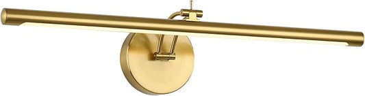 Picture Light Dimmable Hard Wired 23.62 Inch Adjustable Swing Arm Brass Wall Lights for Pictures Led Display Light for Artwork 14W Warm White