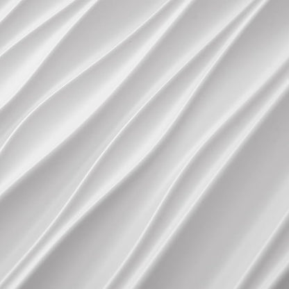 Art3d 46.2 SF White Large PVC 3D Wall Panels for Interior Wall Décor,3D Textured Wavy Wall Panels Decorative, Pack of 6 Tiles(47.2"×23.6")
