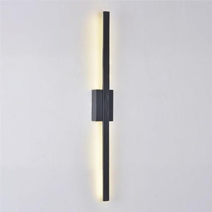 Black Linear Wall Sconce Minimalist Hardwired Indoor Wall Light Fixture for Hallway Living Room Bedroom Modern Decorative Lighting(Black,60cm)