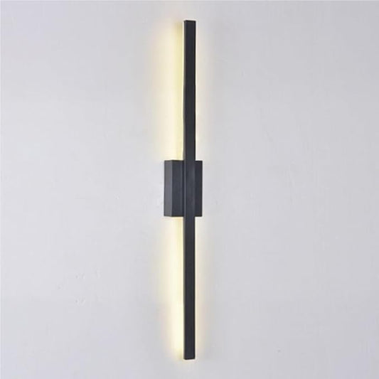 Black Linear Wall Sconce Minimalist Hardwired Indoor Wall Light Fixture for Hallway Living Room Bedroom Modern Decorative Lighting(Black,60cm)