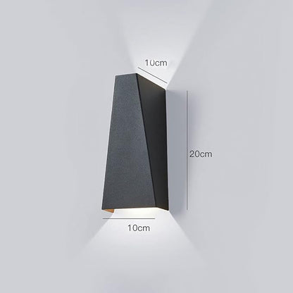 Modern Wall Light LED Sconce Up Down Metal Wall Spot Lamp, Indoor Lighting Fixtures Bedside Night Lamps for Living Room Bedroom Hallway Home Decorative Wall Wash Lights (Color : Black-6000K)