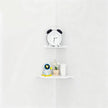 10 Inch White Floating Corner Shelf Wall Mounted, Large Triangle Storage Shelf for TV Box, Router, Speakers & Decor
