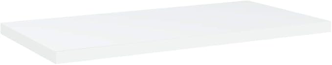 Set of 8 Floating Wall Shelves, 15.7 x 7.9 Inch Rectangular Engineered Wood Shelving Boards for Books, Plants, and Home Decor, Matte White Display Ledge