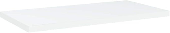 Set of 8 Floating Wall Shelves, 15.7 x 7.9 Inch Rectangular Engineered Wood Shelving Boards for Books, Plants, and Home Decor, Matte White Display Ledge