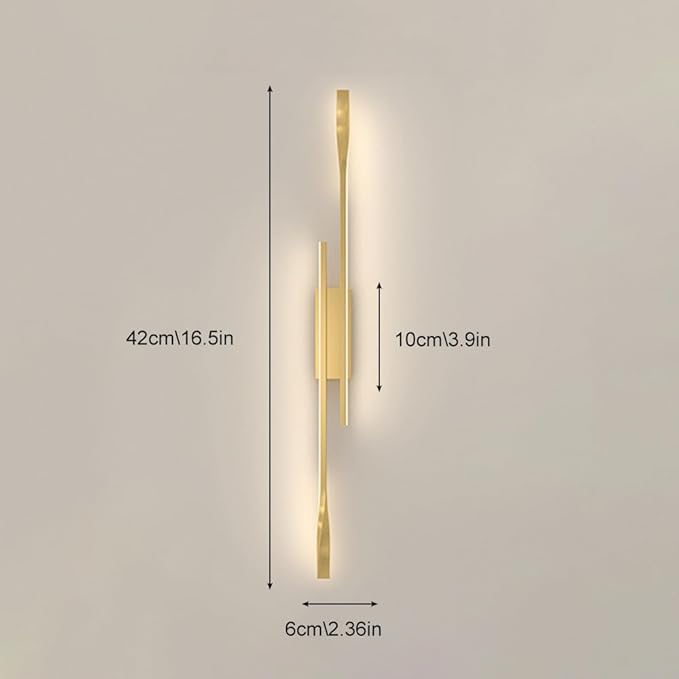 Modern Corner LED Wall Lamp Minimalist Indoor Light Long Strip Linear Light Hardwired Hallway Wall Sconce Dimmable Lighting Fixture for Bedroom Kitchen Island Bar Living Room Bathroom