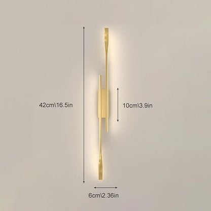 Modern Corner LED Wall Lamp Minimalist Indoor Light Long Strip Linear Light Hardwired Hallway Wall Sconce Dimmable Lighting Fixture for Bedroom Kitchen Island Bar Living Room Bathroom