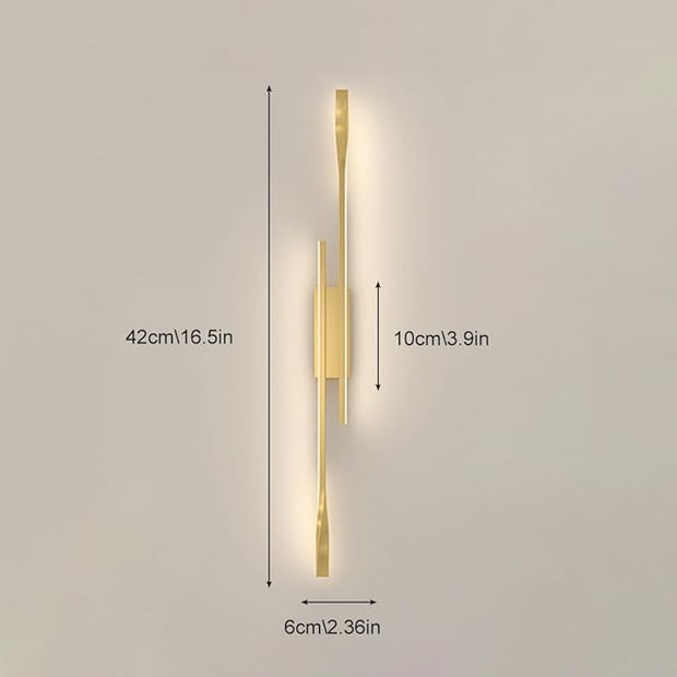Modern Corner LED Wall Lamp Minimalist Indoor Light Long Strip Linear Light Hardwired Hallway Wall Sconce Dimmable Lighting Fixture for Bedroom Kitchen Island Bar Living Room Bathroom
