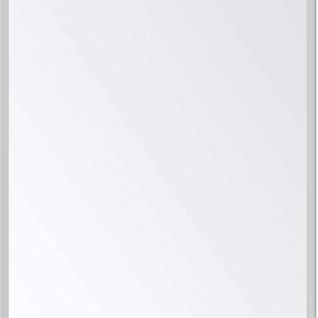 Frameless Bathroom Mirror for Wall, Rectangle Beveled Edge Mirror for Over Sink, Tempered Glass, Shatterproof, Hangs Horizontally or Vertically for Living Room, Entryway, Restroom, 24" x 16"