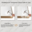 LOAAO 72”X36” Gold Bathroom Mirror, Rounded Rectangle Gold Frame Mirror, Brushed Gold Bathroom Vanity Mirror Wall-Mounted, Anti-Rust, Tempered Glass, Hangs Horizontally or Vertically