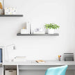 Gray Honeycomb Floating Wall Shelf 35.4x9.3x1.5 Inches, Modern MDF and Metal Storage for Books and Decor, Invisible Mounting System, Durable and Versatile Home Organizer